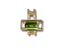 Gold-toned pendant with rectangular baguette-cut green tourmaline for 18k gold green tourmaline slide-on ring