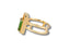 18k gold green tourmaline ring with baguette-cut green tourmaline slide-on design