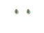 Emerald Halo 18K Gold Green Cubic Zirconia Earrings with Teardrop-Shaped Emerald and Diamonds