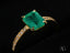 Emerald Majesty 18K Gold Ring with Carat Radiant-Cut Emerald and Pavé Diamonds