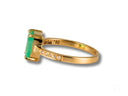 Emerald Majesty 18K gold ring with carat radiant-cut emerald and diamonds