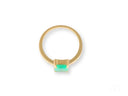 18K Gold Emerald Majesty Ring with Carat Radiant-Cut Emerald