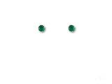 Emerald Radiance 18k gold green cubic zirconia stud earrings