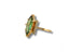 Gold ring with green tourmaline and pavé diamonds from Emerald Whisper collection