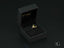 Gold green tourmaline ring in black gift box for Emerald Whisper collection