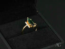 Emerald Whisper 18K gold green tourmaline marquise-cut ring with diamonds