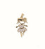Gold-tone girl pendant with pavé crystal dress, part of Enchanting 18k Gold Pendant Doll collection