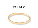 Essence Linea 1mm Ring in plain art gold jewelry