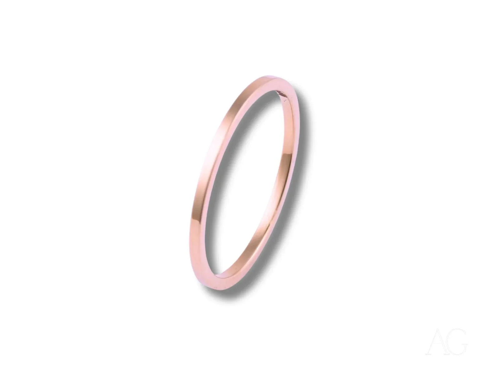 Essence Linea 1mm ring in rose gold art gold jewelry