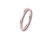 Essence Linea 1mm ring in rose gold art gold jewelry