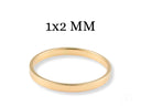 Essence Linea 2mm ring: thin polished art gold jewelry band