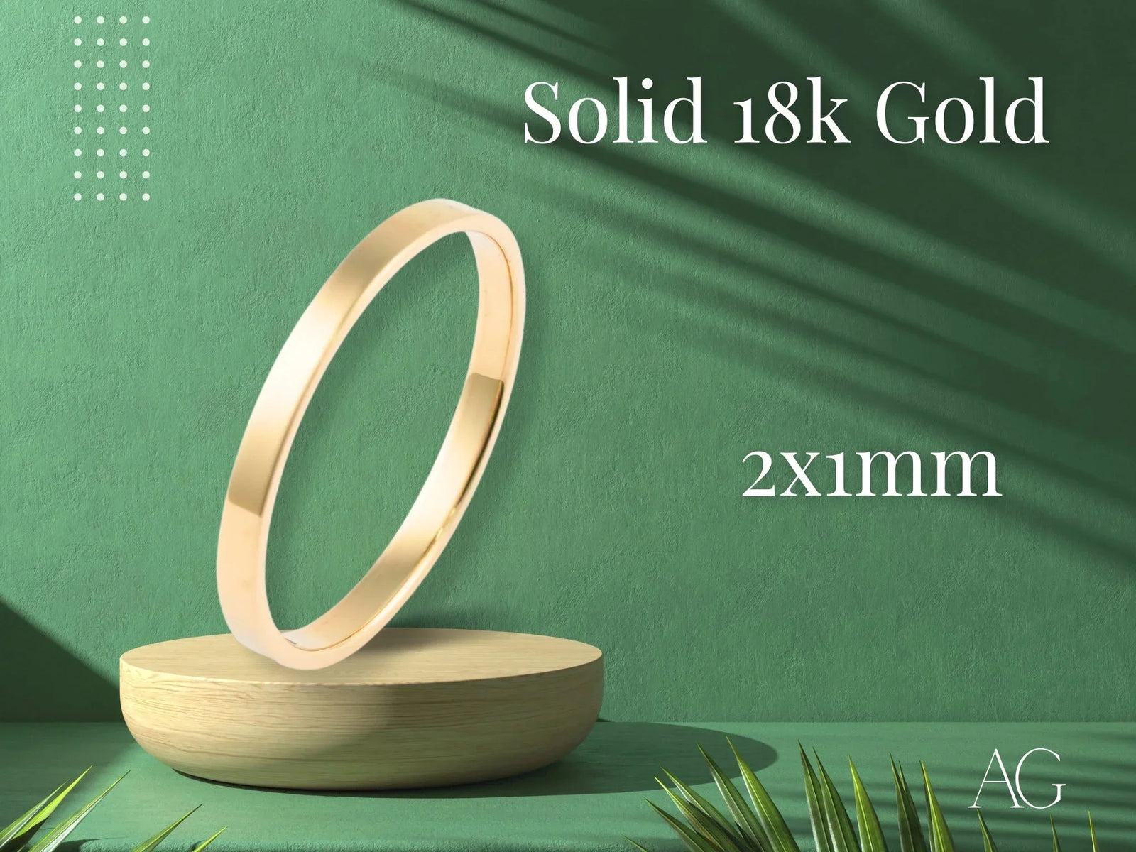 Essence Linea 2mm ring in polished art gold jewelry