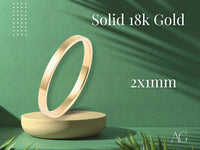 Essence Linea 2mm ring in polished art gold jewelry