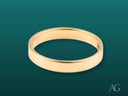 Essence Linea 3mm ring: flat gold band with polished finish
