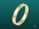Polished gold Essence Linea 3mm ring wedding band