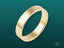 Golden elegance ring in 18k yellow gold from the Essence Linea 4mm Ring collection