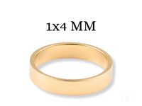 18k yellow gold Essence Linea 4mm ring with polished finish