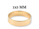 Essence Linea 5mm 18k solid gold ring, polished art gold jewelry band