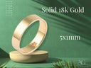 18k solid gold 5x1mm band ring from Essence Linea collection