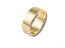 Polished gold wedding band from Essence Linea 6mm ring in art gold jewelry