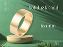 Essence Linea 6mm solid 18k gold ring in art gold jewelry