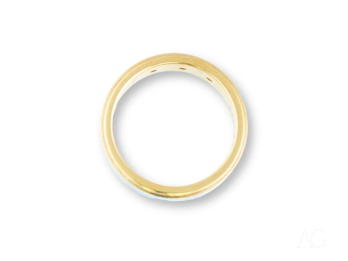 Eternal Duo gold wedding band with diamonds from Art Gold Jewelry