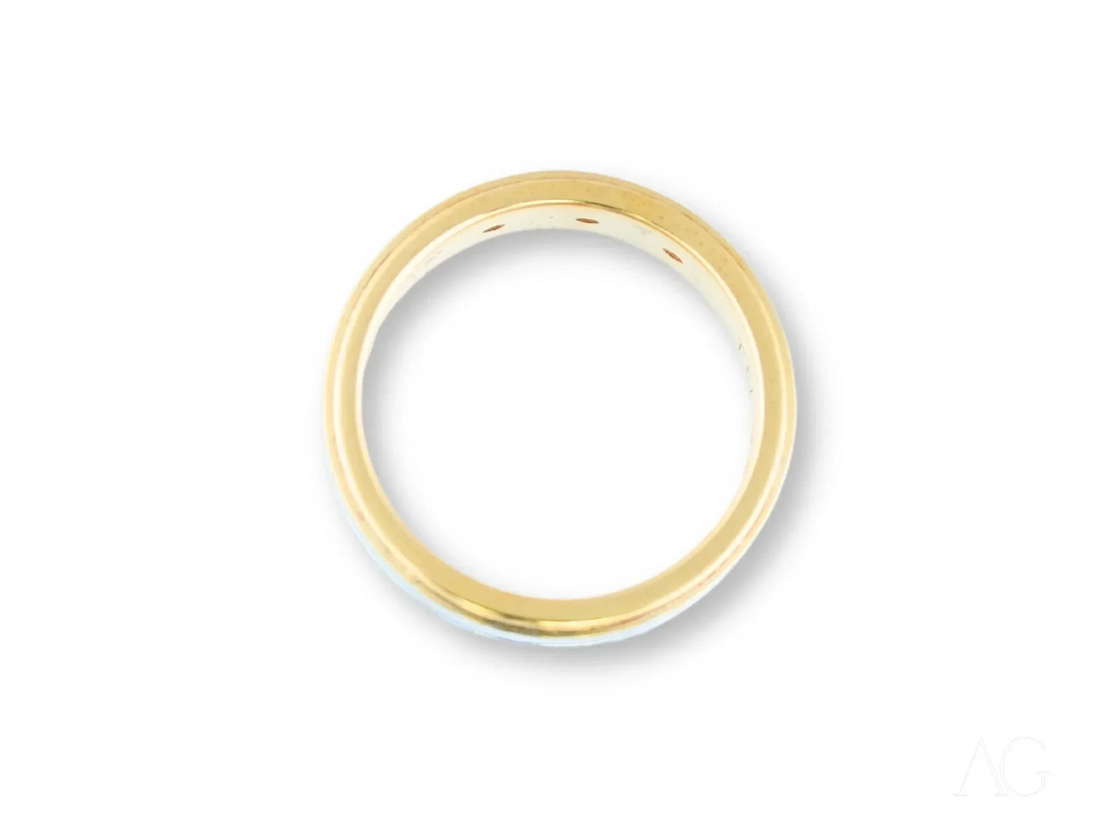Eternal Duo gold wedding band with diamonds from Art Gold Jewelry