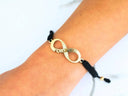Stunning 18k gold infinity bracelet with FOREVER inscription