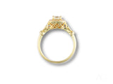 Eternal Embrace engagement ring with eternal love diamond in halo design