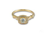 Eternal Embrace engagement ring with round diamond and halo design