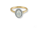 Eternal Halo Engagement Ring with Oval Diamond and Delicate Halo