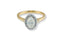 Eternal Halo Engagement Ring featuring an oval diamond with a delicate halo of smaller diamonds