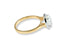 Eternal Halo Engagement Ring featuring a gold band, pear-shaped diamond, and delicate halo
