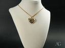 Eternal Heart Pendant: 18k solid gold chain with heart locket cutouts