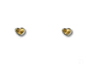 Eternal Heart Stud Earrings in Solid 18k Gold and Silver