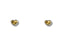Eternal Heart Stud Earrings in solid 18k gold and silver, elegant art gold jewelry