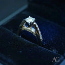 Eternal Love 18k art gold jewelry ring with 0.56ct brilliant-cut diamond