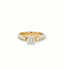 Eternal Love 18k yellow gold engagement ring with 56ct diamond and pavé accents