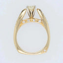 Eternal Love 18k art gold jewelry ring with 0.56ct radiant diamond