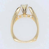 Eternal Love 18k art gold jewelry ring with 0.56ct radiant diamond