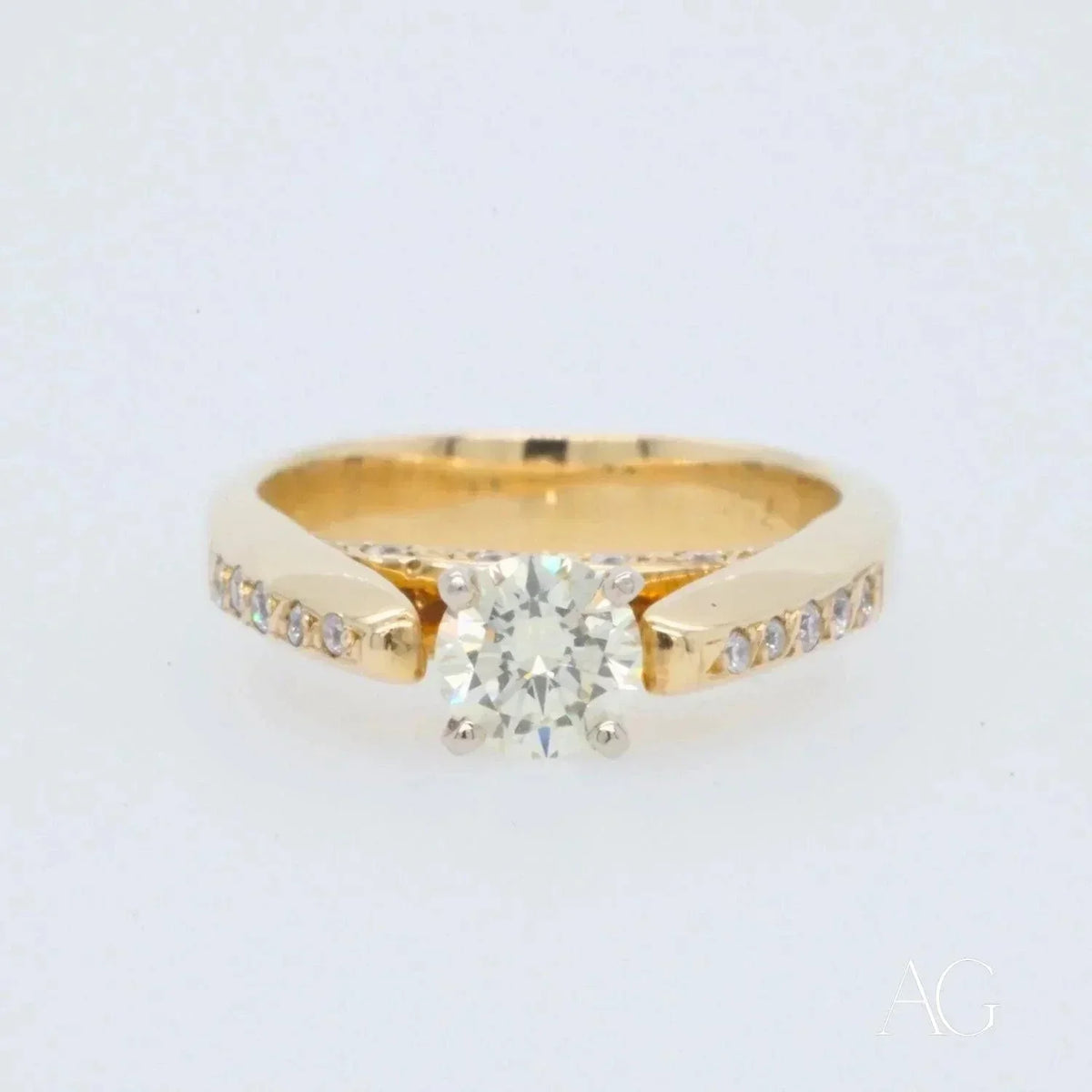 Eternal Love 18k Yellow Gold Bypass Ring with 0.56ct Diamond