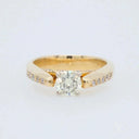 Eternal Love 18k Yellow Gold Bypass Ring with 0.56ct Diamond