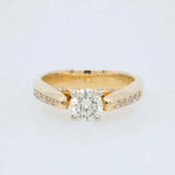 Eternal Love 18k Yellow Gold Bypass Ring with 0.56ct Diamond