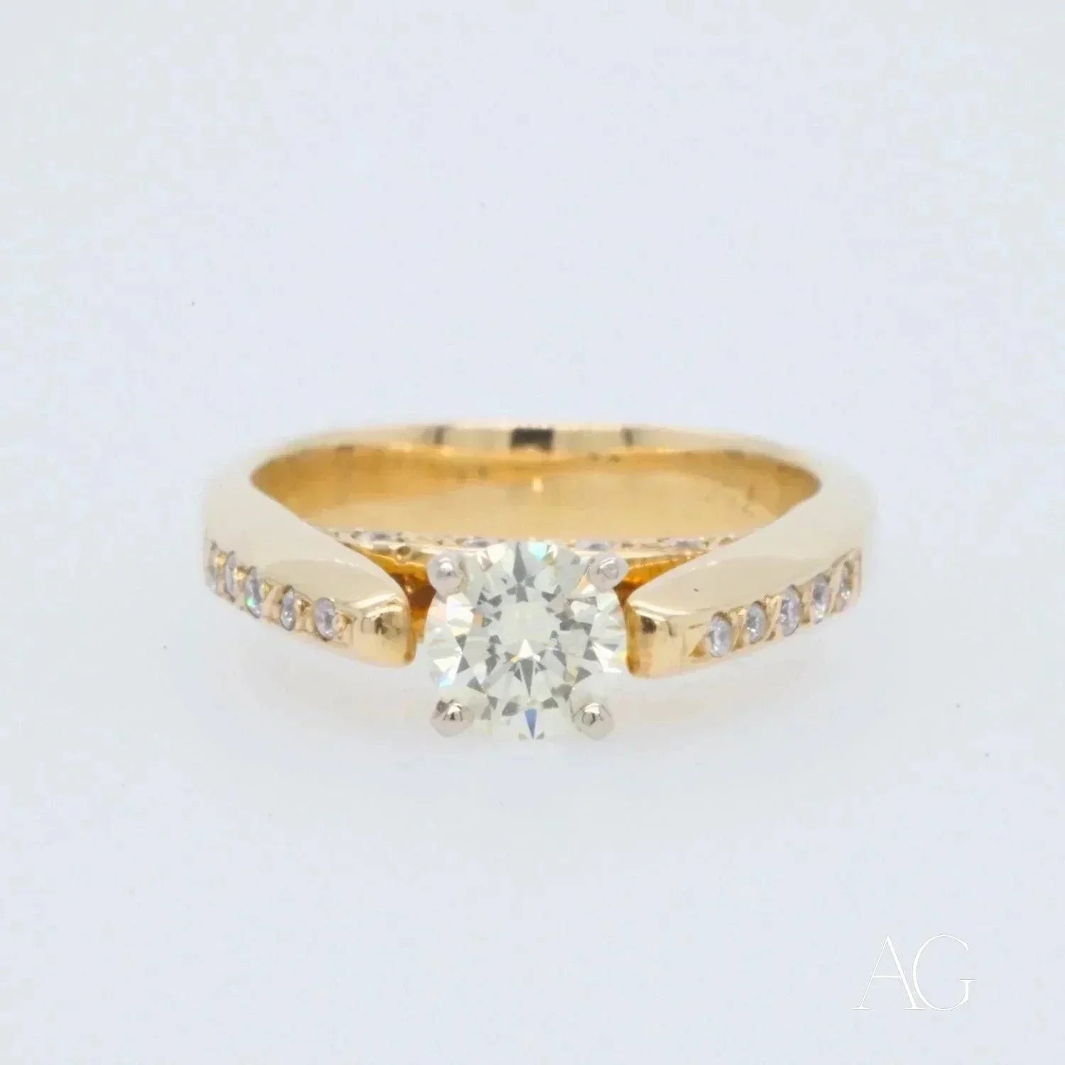 Eternal Love 18k Yellow Gold Bypass Ring with 0.56ct Diamond
