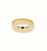 Eternal Love 18k solid gold domed wedding band in art gold jewelry