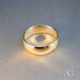 Eternal Love 18k solid gold wedding band in polished art gold jewelry