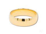 Eternal Love 18k solid gold wedding band with domed exterior