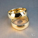 Two Eternal Love 18k solid gold wedding bands in art gold jewelry