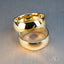Polished gold wedding bands from Eternal Love 18k showcasing 18k solid gold art gold jewelry