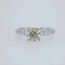 Eternal Love 1.35ct diamond ring in 18k white gold, art gold jewelry